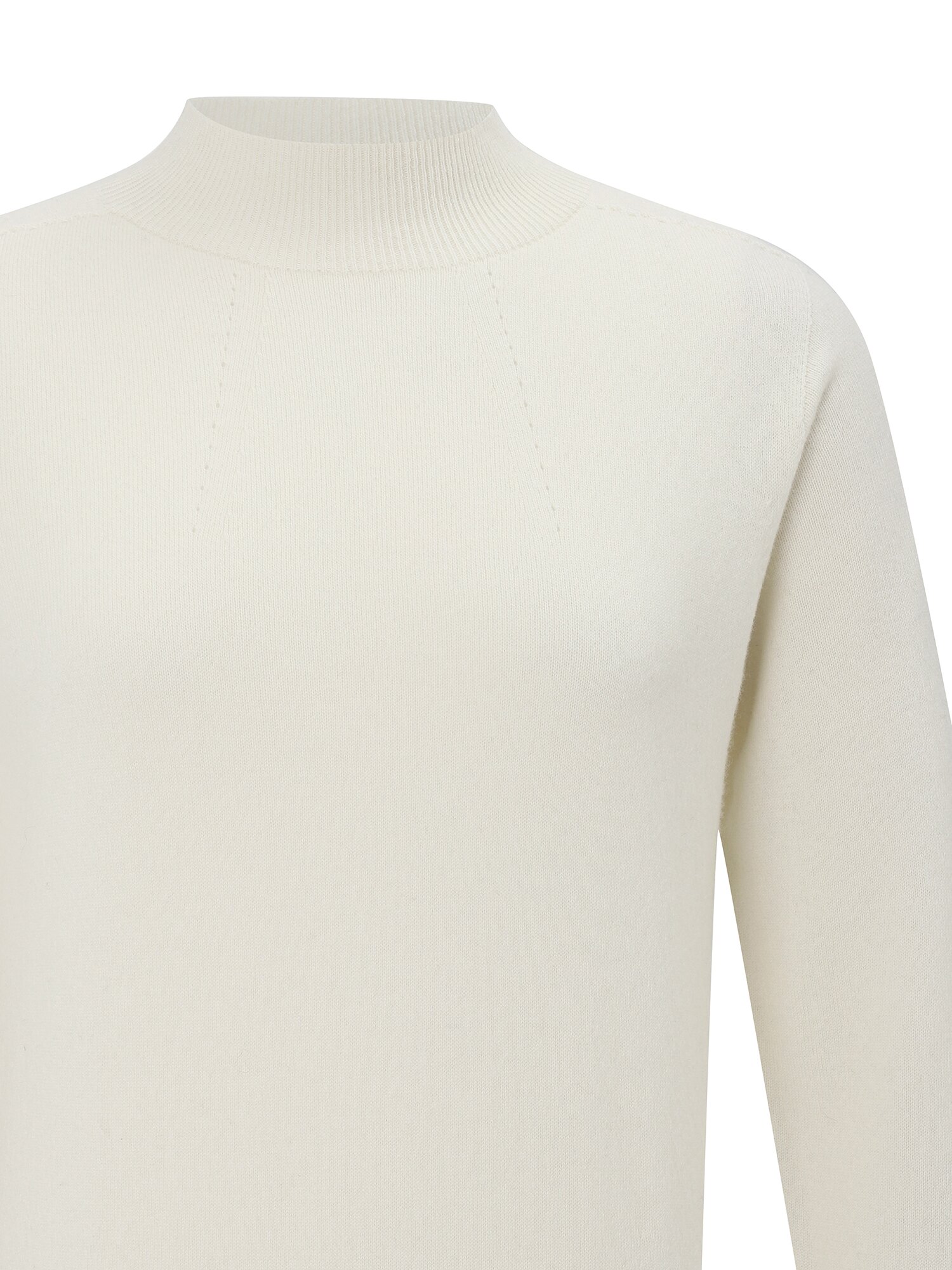 울 캐시미어 미들넥 풀오버 니트 (IVORY)