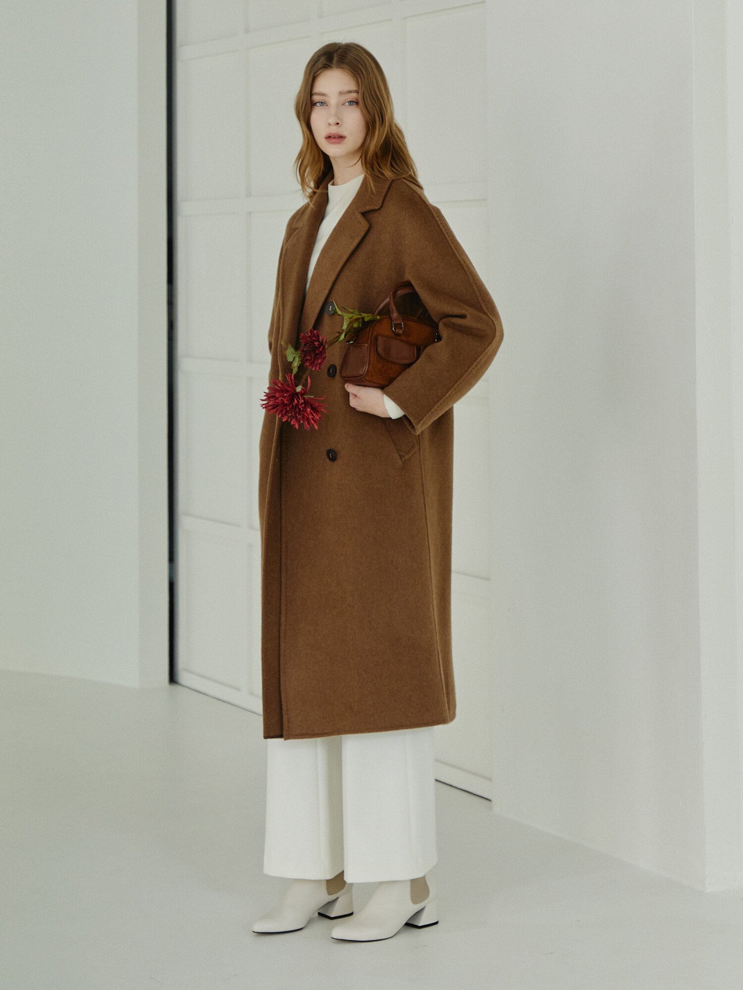 울 캐시미어 미들넥 풀오버 니트 (IVORY)