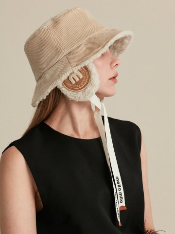 멜라밀라 코듀로이 코지 이어머프 버킷햇 (4colors)