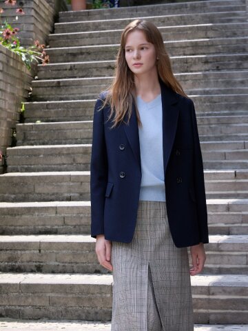 컴포트 더블 브레스티드 재킷 