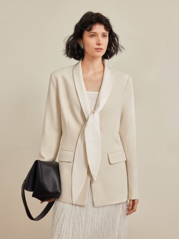 YY_French commuter v-neck blazer