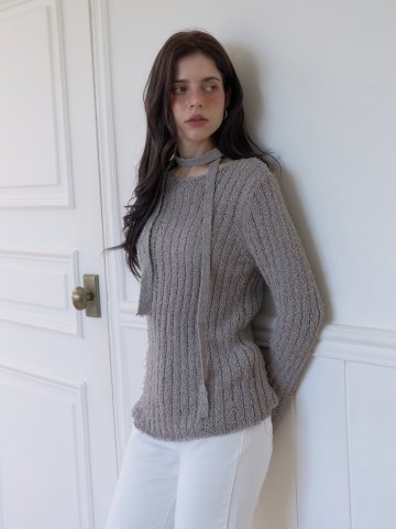 [메종르하르] 마틸다 니트 (타이SET) 3color