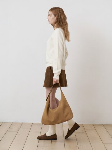 스웨이드 미니스커트 BROWN