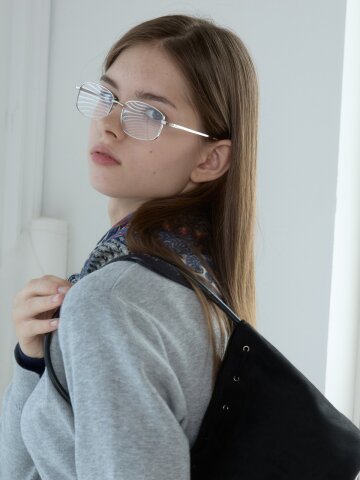 GEEK CHIC SQUARE GLASSES_SILVER