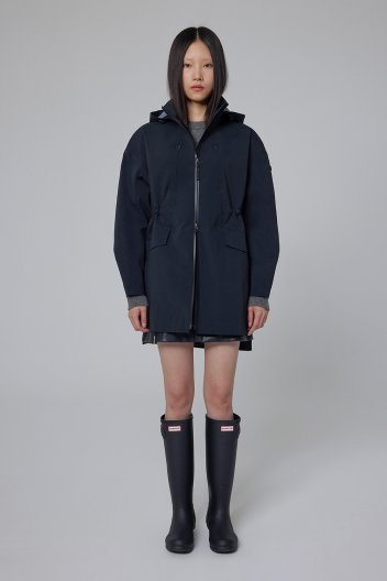 [WOMEN] 롱 기장 3L 웨더 자켓 - 블랙 HDW0003AJZBLK
