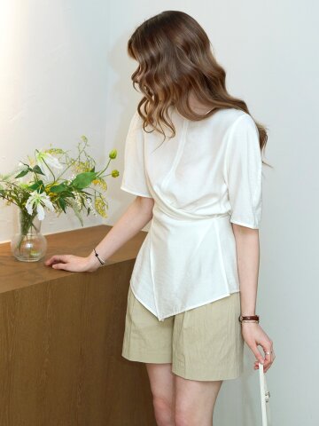 라인 볼륨 랩블라우스