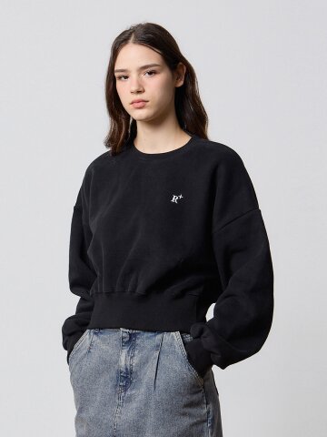 STEADY CROP SWEATSHIRT BLACK F5