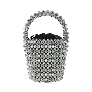 펄버킷백 실버-블랙