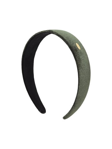 씬 머리띠 - 올리브 그린 벨벳