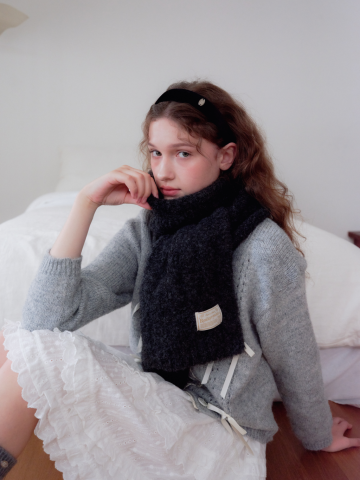 FLUFFY PUPPY MUFFLER [ DARK CHACOAL ] [M005DC]