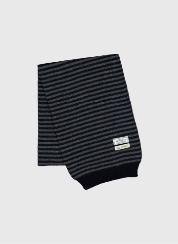 STRAW STRIPE MUFFLER [ NIGHT / GRAY ] [M006NG]