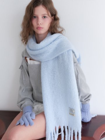 KITTEN HAIRY MUFFLER [ BABY BLUE ] [M007BB]