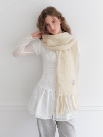 KITTEN HAIRY MUFFLER [ CREAM BEIGE ] [M007CB]