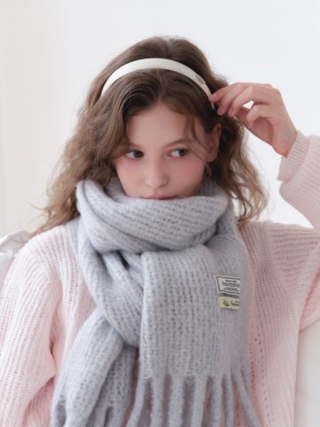 KITTEN HAIRY MUFFLER [ LIGHT GRAY ] [M007LG]