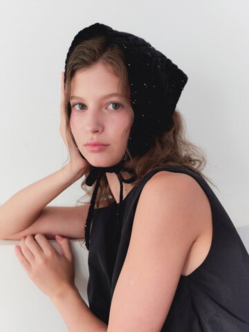 STARRY TRIANGLE BONNET EARCUFFS [ STARRY NIGHT ] [H001SN]