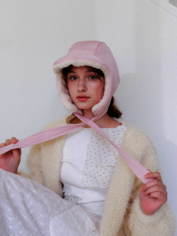 PADDING FUR TROOPER HAT [ BABY PINK ] [H004BP]