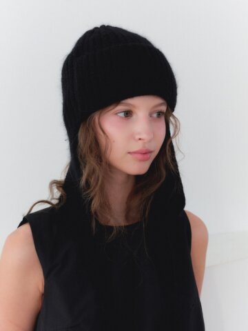 ANGORA TROOPER HAT [ NIGHT BLACK ] [H005NB]