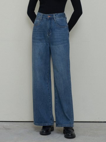 LIFTING SILHOUETTE STRAIGHT DENIM_BLUE