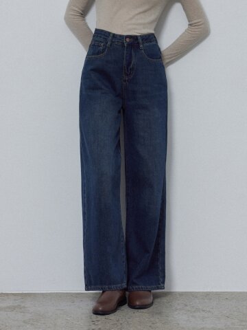 LIFTING SILHOUETTE STRAIGHT DENIM_DARK BLUE