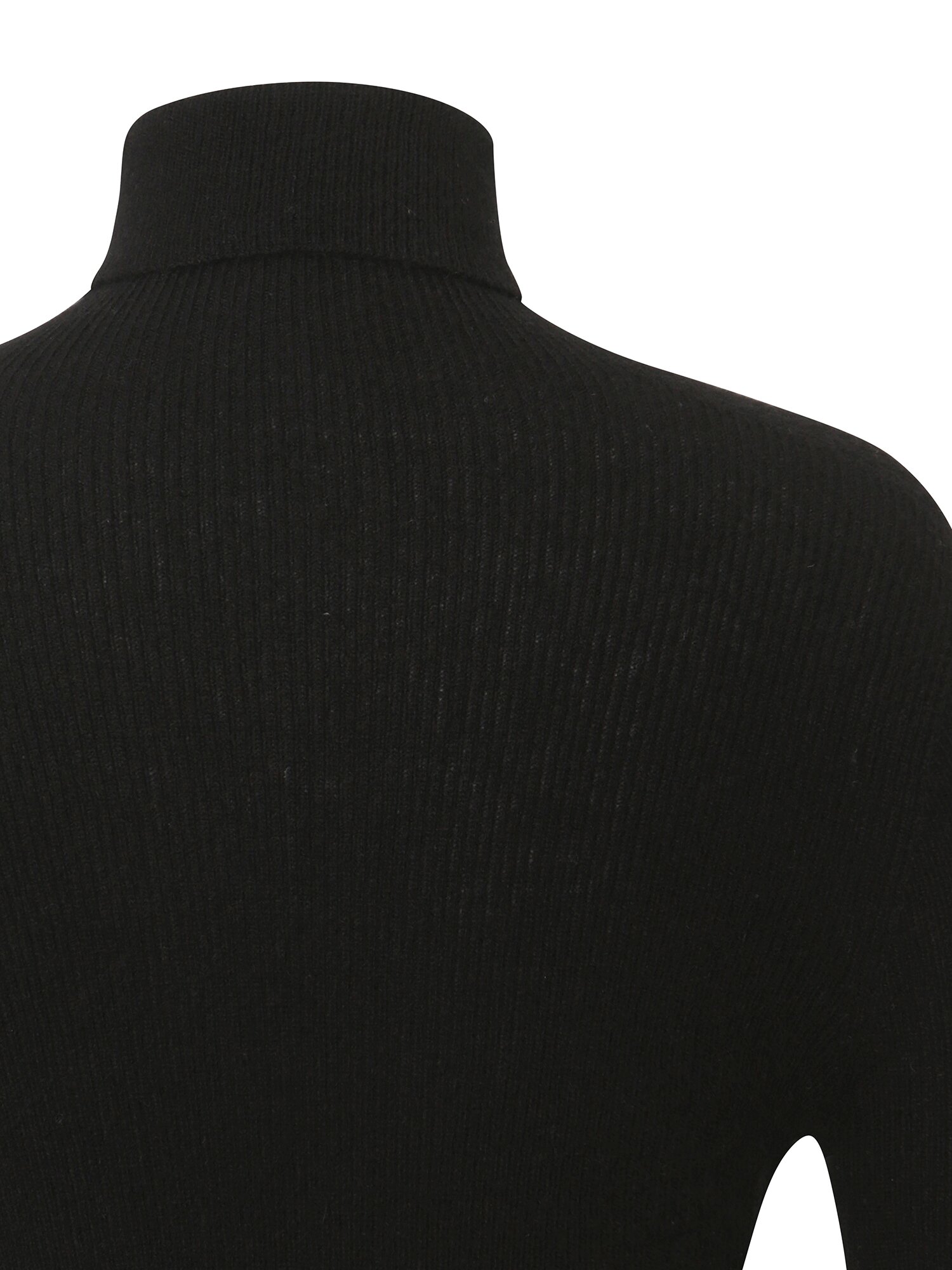 캐시미어 골지 폴라넥 풀오버 니트 (BLACK)