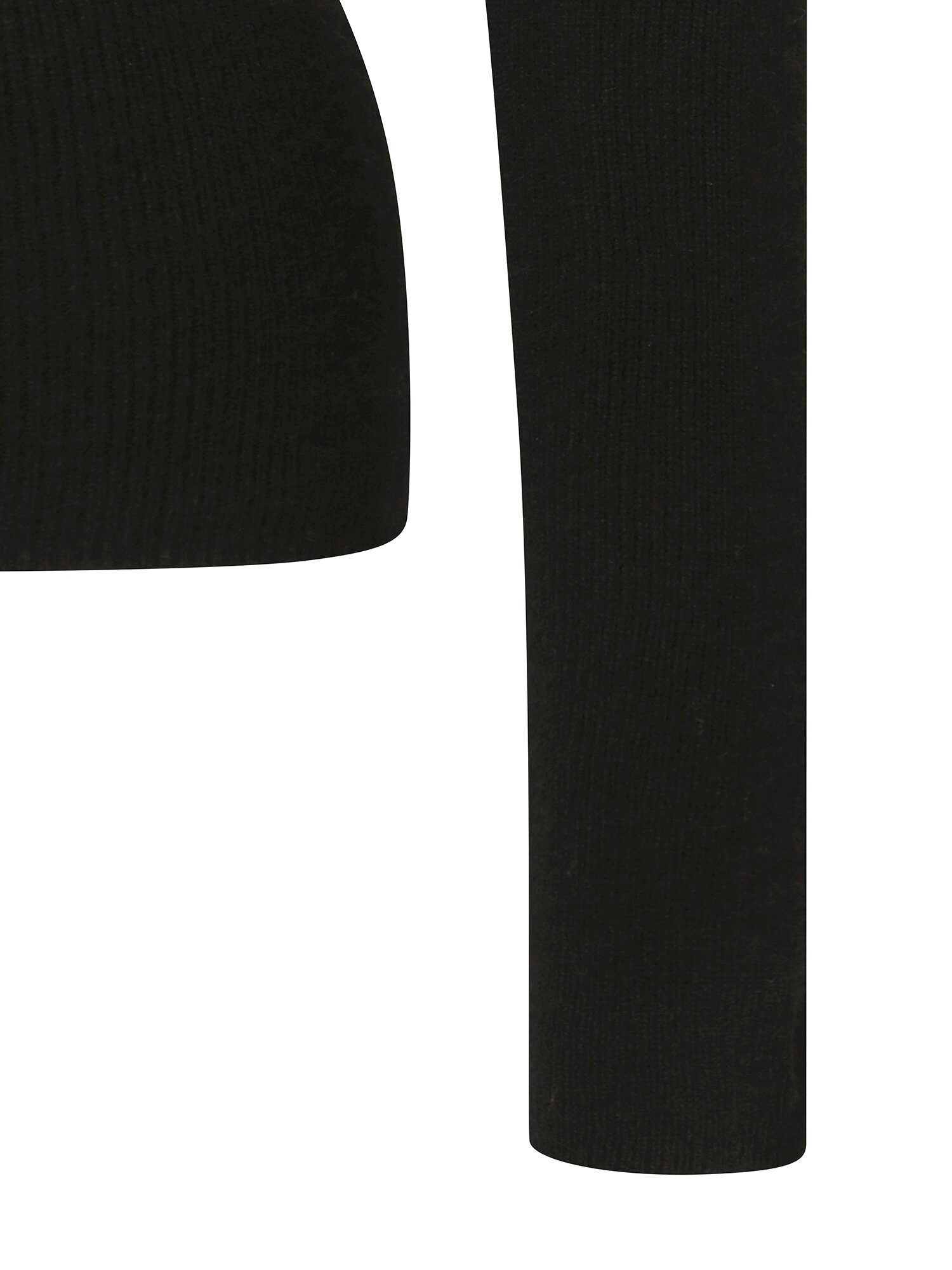 캐시미어 골지 폴라넥 풀오버 니트 (BLACK)