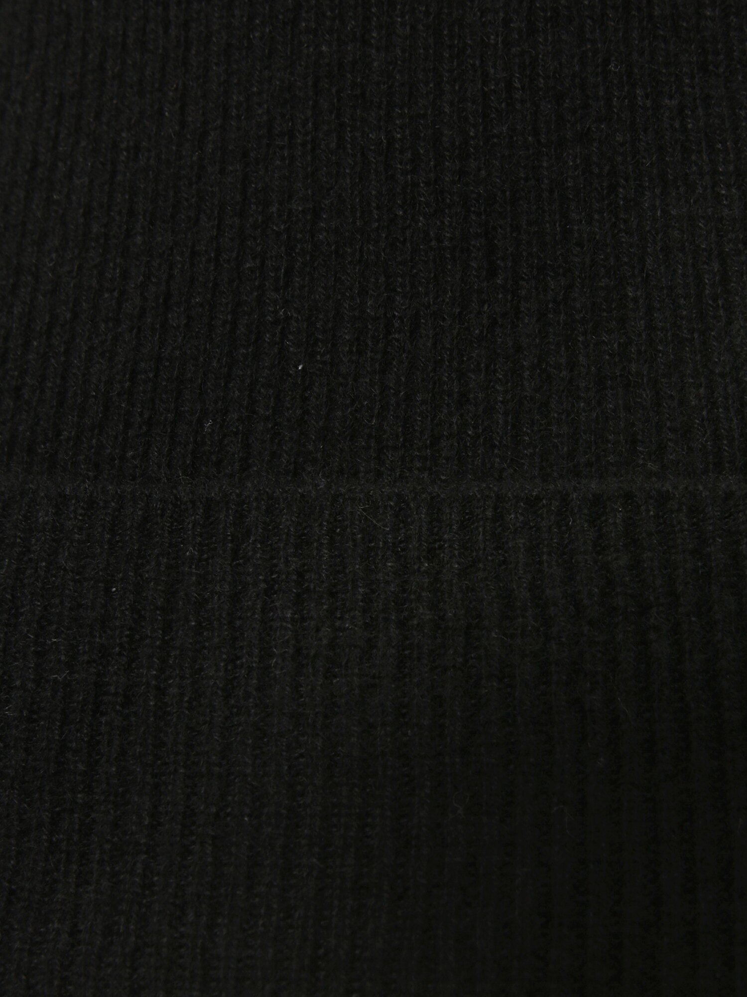 캐시미어 골지 폴라넥 풀오버 니트 (BLACK)