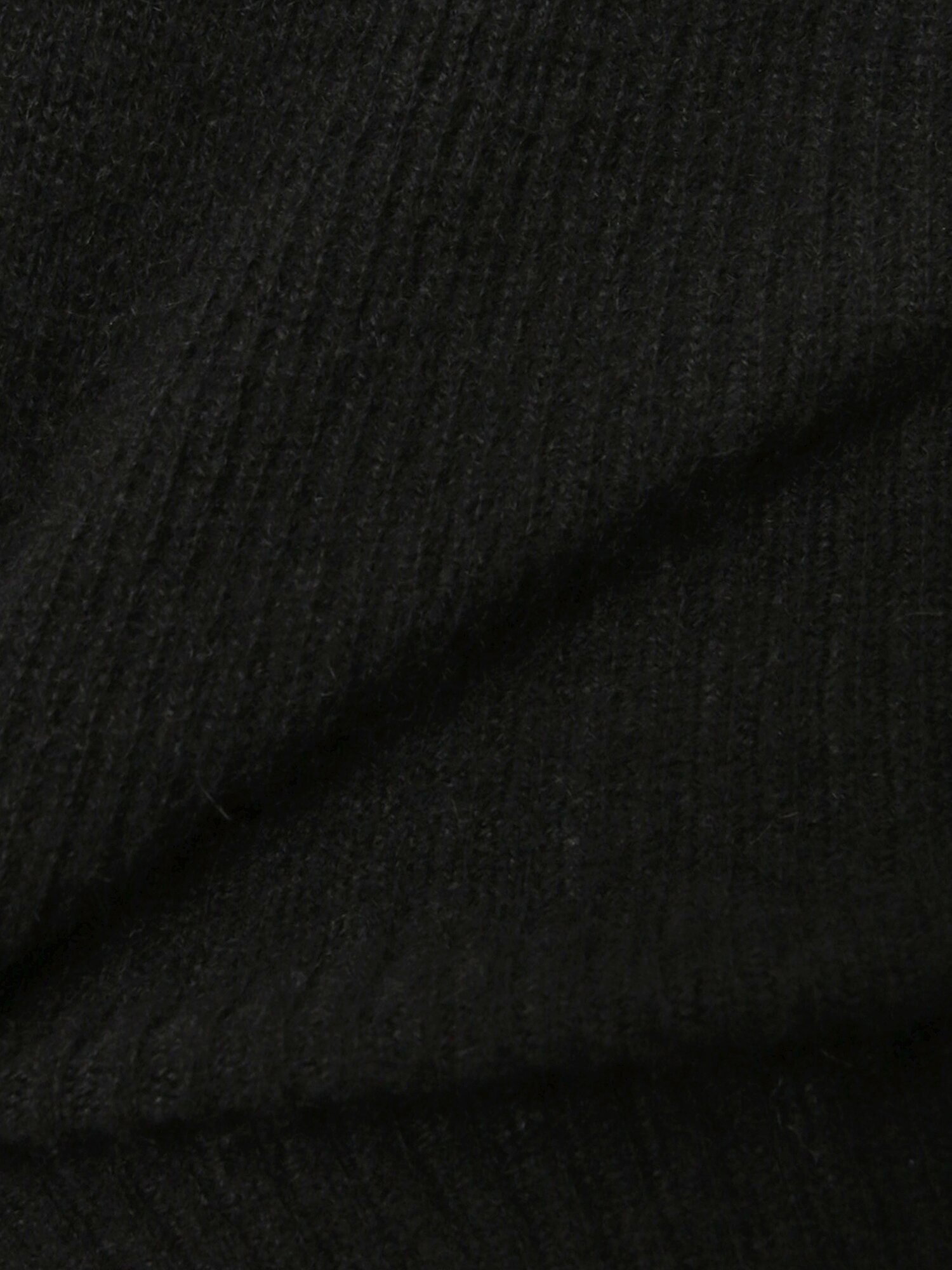 캐시미어 골지 폴라넥 풀오버 니트 (BLACK)