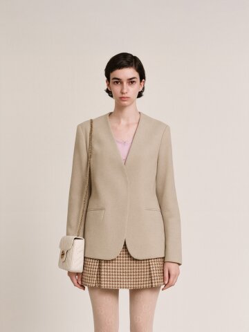 모던 노카라 트위드 자켓_FVJK250902