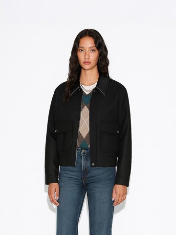 레더 카라 집업 블루종_FVJP250902