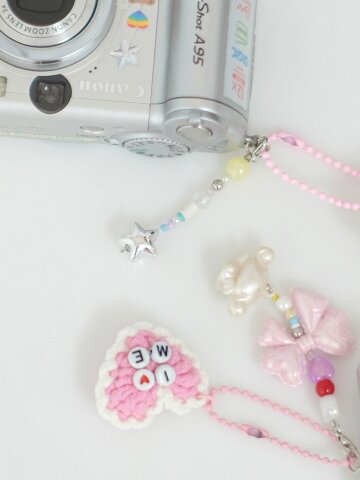 아이 러브 미 키 링 (군번줄) - 핑크