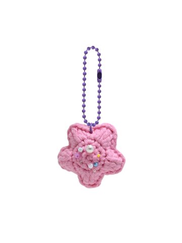 럭키 스타 키 링 (군번줄) - 핑크