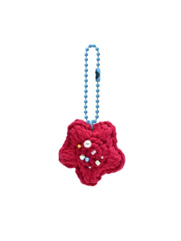 럭키 스타 키 링 (군번줄) - 레드