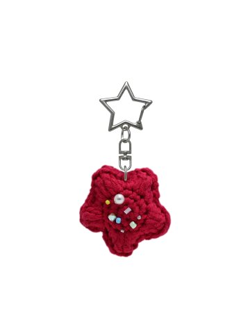 럭키 스타 키 링 (별 고리) - 레드