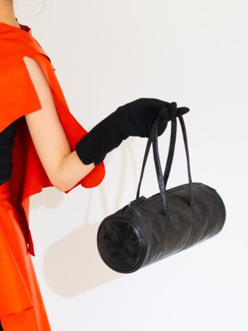 [천연가죽] 롱 튜브 백 블랙