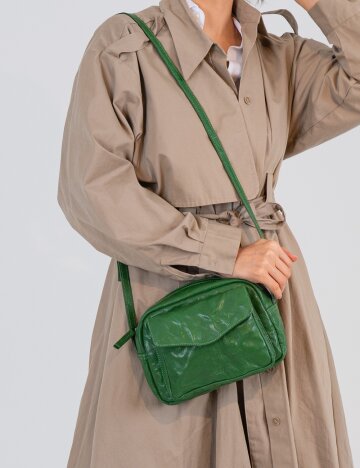 [천연가죽] 엔벨롭 백 그린