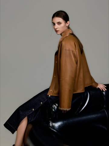 인디고 미디 데님 스커트 