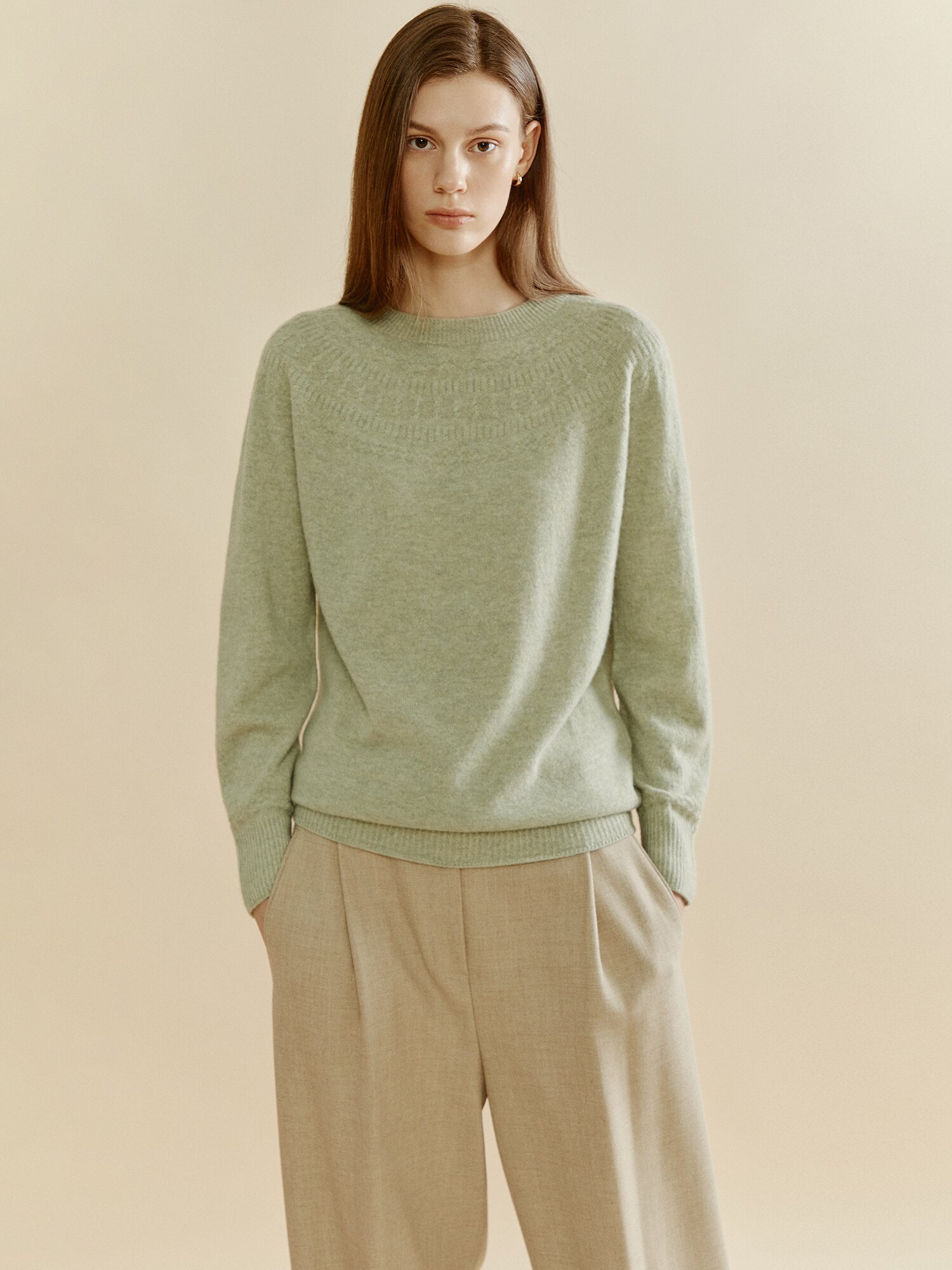 라운드 캐시미어 풀오버 (MINT)