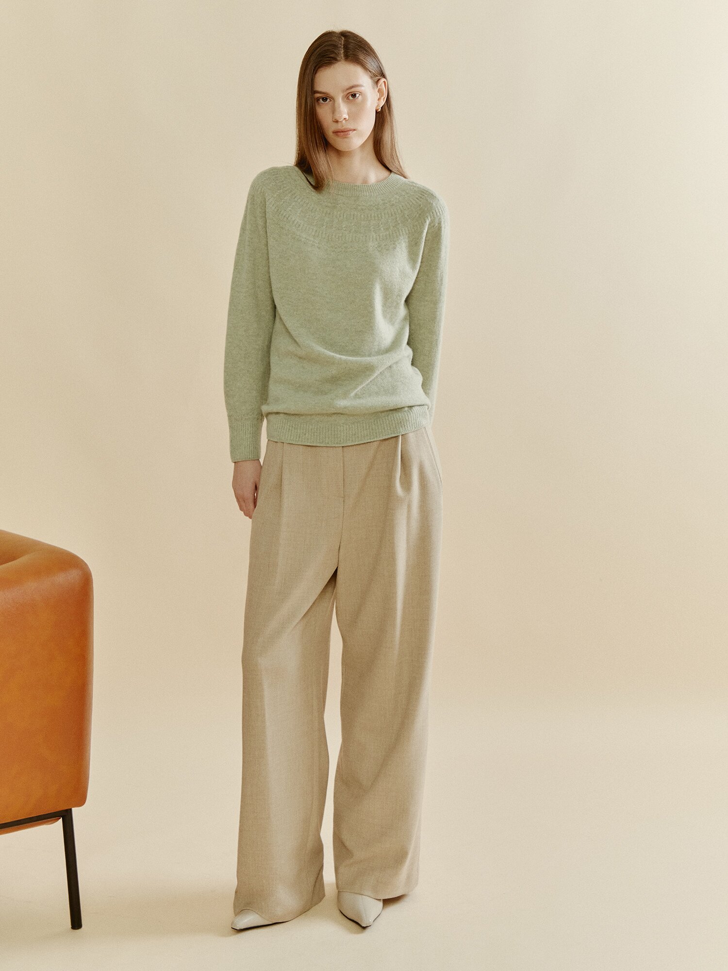 라운드 캐시미어 풀오버 (MINT)