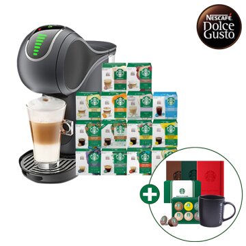 [돌체구스토] 커피머신 지니오S 터치 그레이 + 12입 스타벅스 커피캡슐 1박스 (14종 택1) *스타벅스 사은품 3종 증정