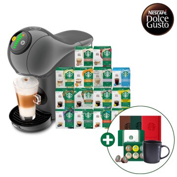 [돌체구스토] 커피머신 지니오S 베이직 그라파이트 + 12입 스타벅스 커피캡슐 1박스 (14종 택1) *스타벅스 사은품 3종 증정