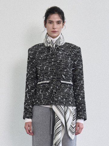 티사쥬 트위드 자켓 (Black)