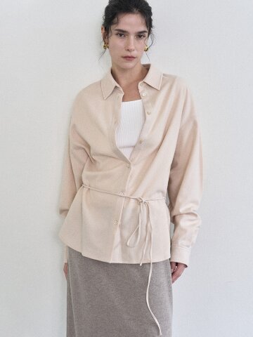 울 웨이스트 스트링 셔츠 (2color)