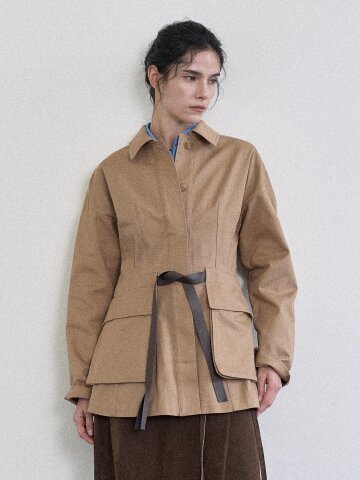 이치멘 코튼 사파리 자켓 (Beige)