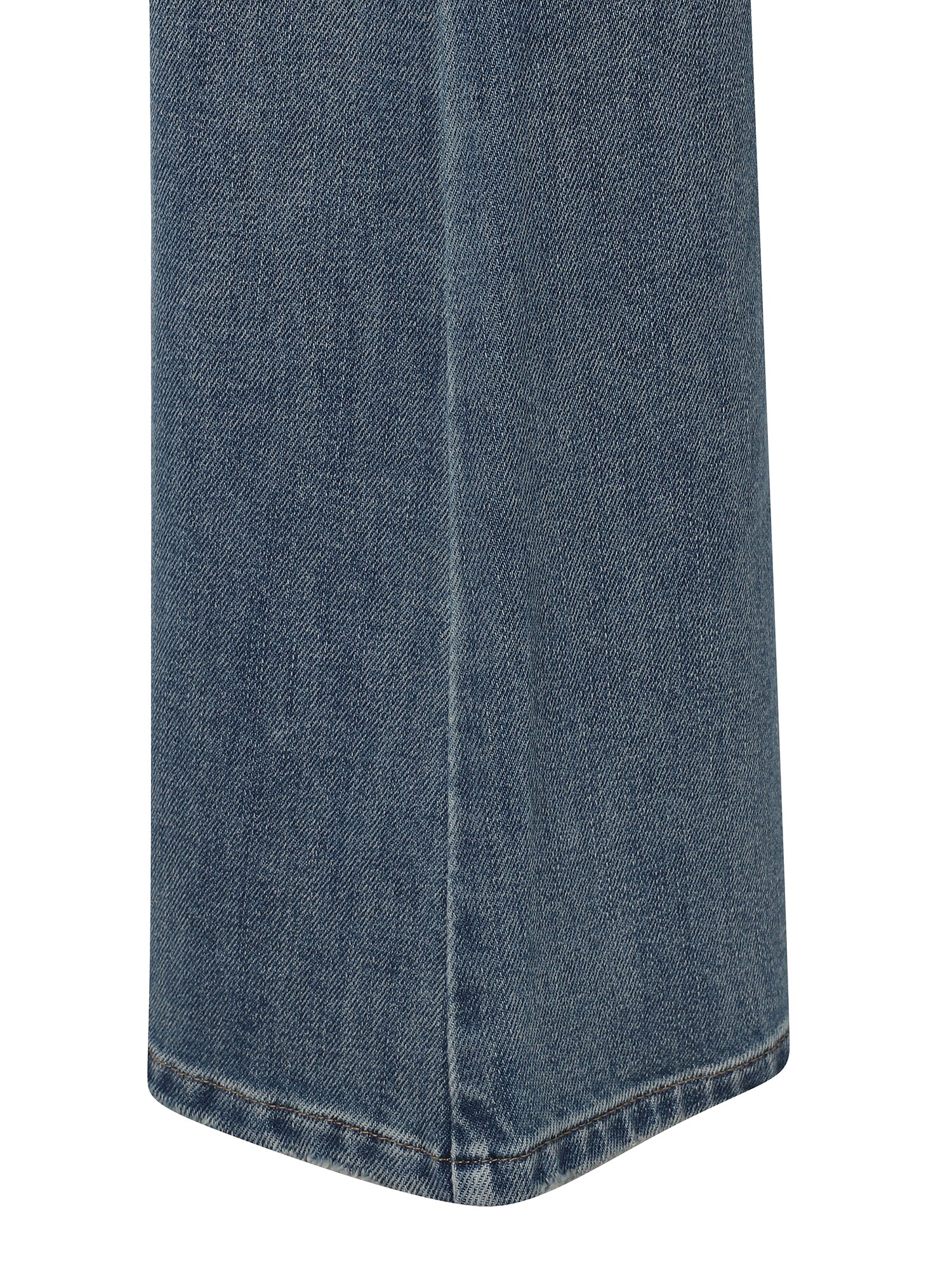 코튼 블렌드 워싱 부츠컷 데님팬츠 (BLUE)