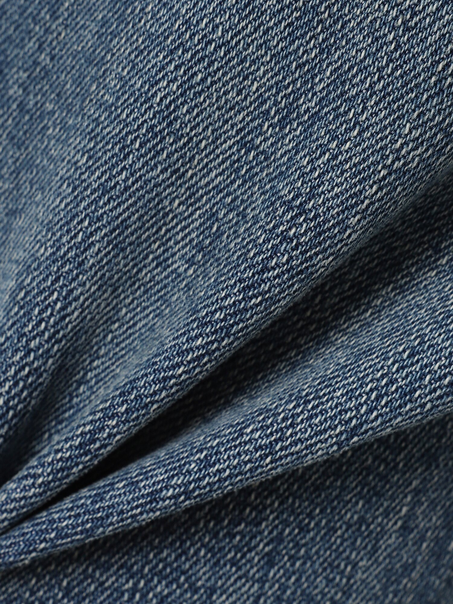 코튼 블렌드 워싱 부츠컷 데님팬츠 (BLUE)