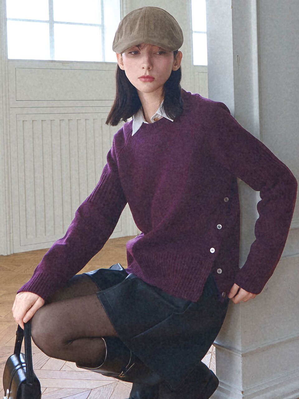 [울50%] Cozy lambswool knit_4 Colors