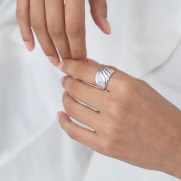 멜로디 라인 링 silver