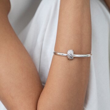 멜로디 라인 뱅글팔찌 silver 16-17cm