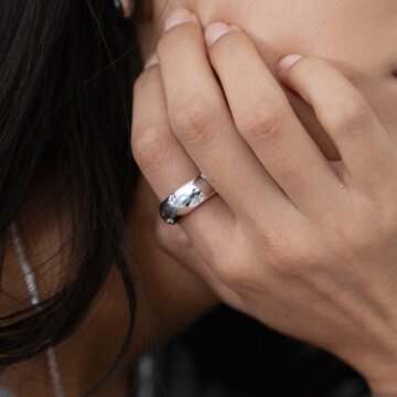 글로시 스텔라 링 silver