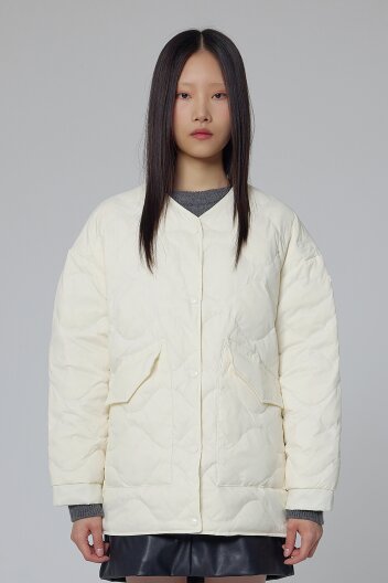 [WOMEN] 익스플로러 퀼팅 경량 다운 자켓 - 아이보리 HDW0001ADZIVO